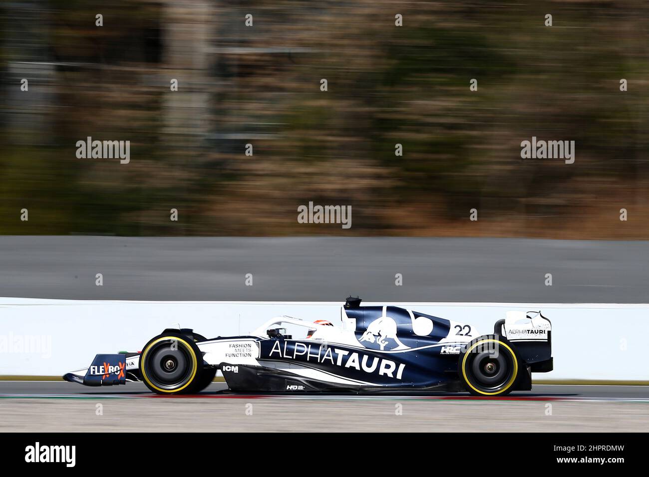 #22 Yuki Tsunoda Alpha Tauri Honda während der Wintertesttage, Formel-1-Weltmeisterschaft 2022 in Barcelona 23th. Februar 2022 Foto Federico Basile / Insidefoto Stockfoto