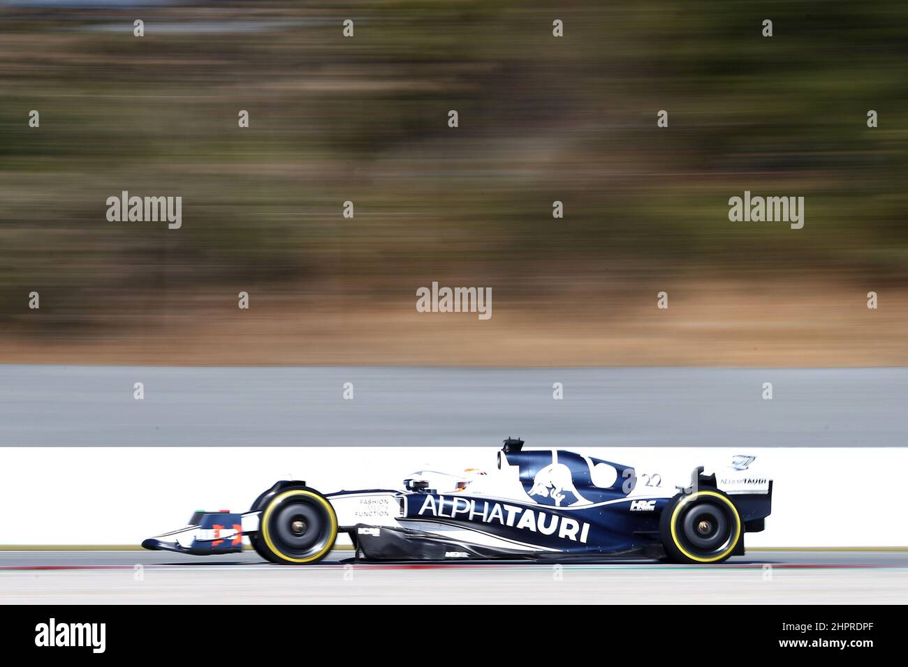 #22 Yuki Tsunoda Alpha Tauri Honda während der Wintertesttage, Formel-1-Weltmeisterschaft 2022 in Barcelona 23th. Februar 2022 Foto Federico Basile / Insidefoto Stockfoto
