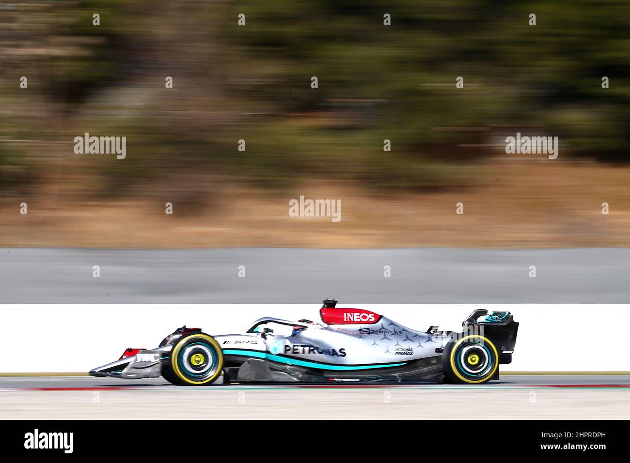 #63 George Russel: Mercedes AMG Team F1 während der Wintertesttage, Formel 1 Weltmeisterschaft 2022 in Barcelona 23th. Februar 2022 Foto Federico Basile / Insidefoto Stockfoto