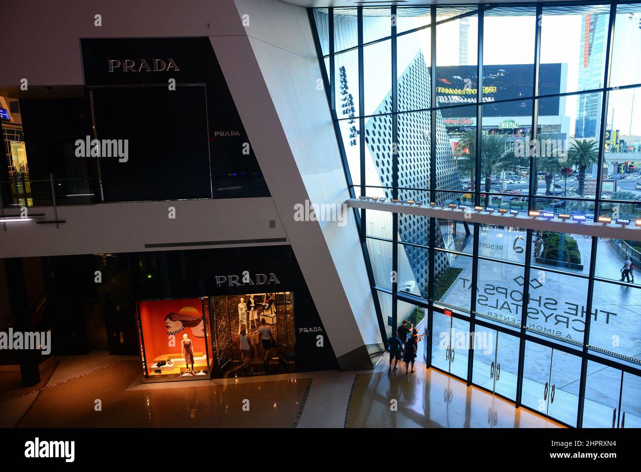 The Shops at Crystals ist ein gehobenes Einkaufszentrum im CityCenter-Komplex auf dem Las Vegas Strip in Paradise, Nevada. Stockfoto