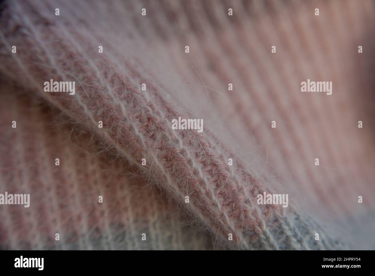 Nahaufnahme einer Woll-Textur Stockfoto