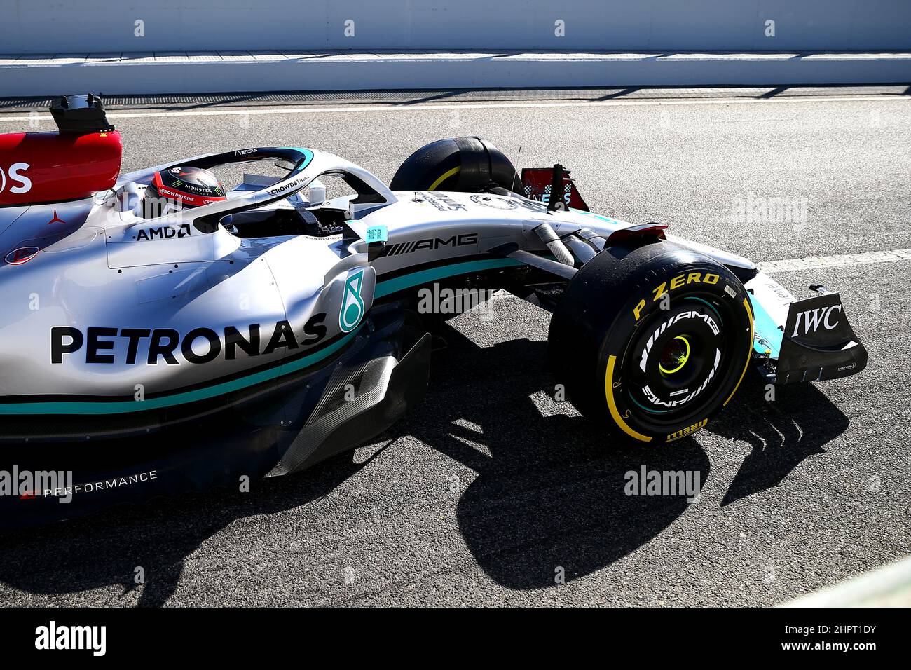 #63 George Russel: Mercedes AMG Team F1 während der Wintertesttage, Formel-1-Weltmeisterschaft 2022 in Barcelona, 23th. Februar 2022 Foto Federico Basile/Insidefoto Credit: Insidefoto srl/Alamy Live News Stockfoto