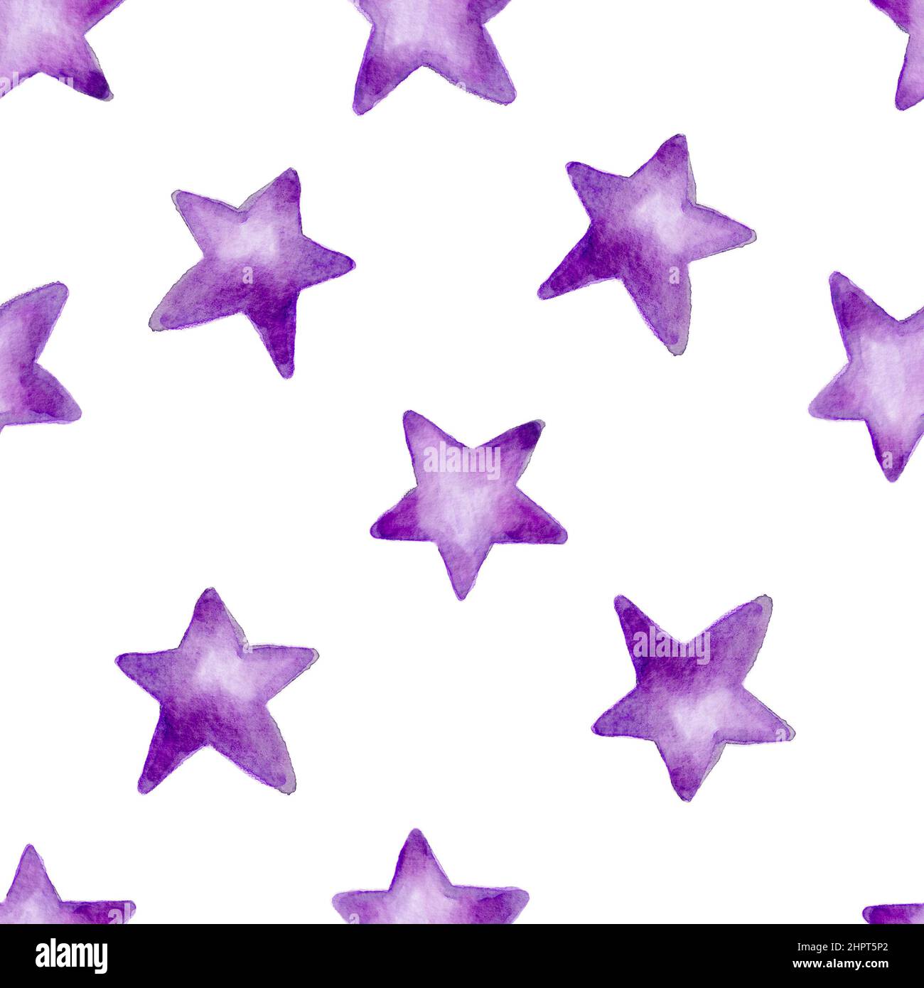 Aquarell Stern nahtlose niedliche Kinder Textur. Baby Nahtloses Muster. Stockfoto
