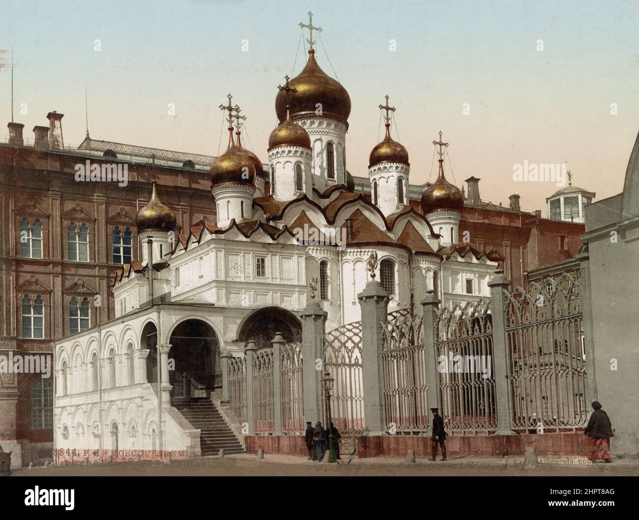 Vintage-Foto der Kathedrale der Verkündigung im Moskauer Kreml. Russisches Reich. 1890-1906 Stockfoto