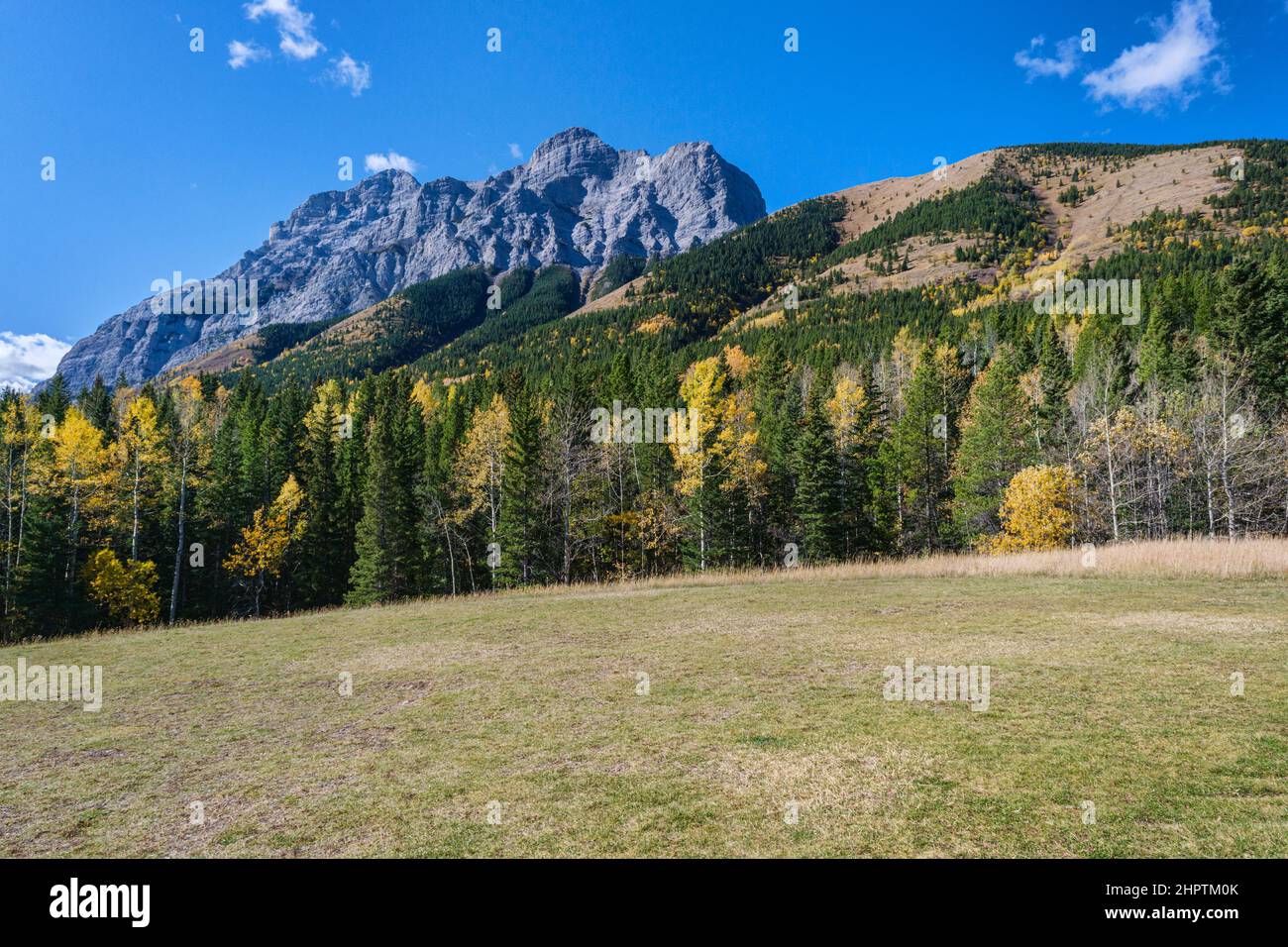 Mount Kidd im Spray Valley Provincial Park - Kananaskis Country, Alberta, Kanada Stockfoto