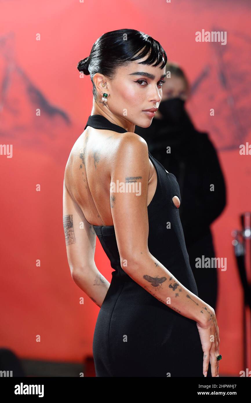 London, Großbritannien. 23. Februar 2022. Zoe Kravitz bei der Sondervorführung von The Batman im BFI IMAX Kino in London. Bilddatum: Mittwoch, 23. Februar 2022. Bildnachweis sollte lauten: Matt Crossick/Empics/Alamy Live News Stockfoto