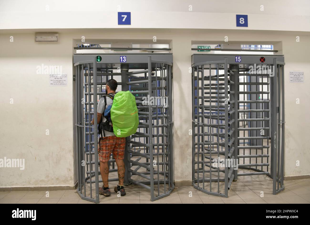 Checkpoint 300, Grenzübergang zwischen Bethlehem, Westjordanland und Jerusalem, Israel Stockfoto