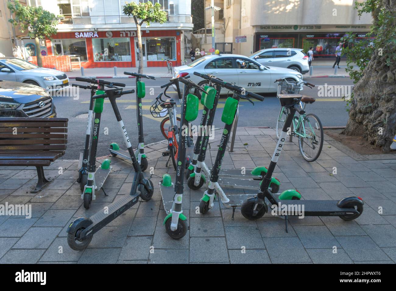 Scooter, Scooter, King George Street, Tel Aviv, Israel Stockfoto