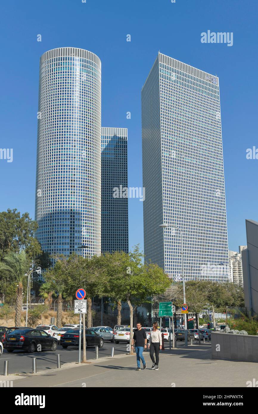 Azrieli Center Hochhäuser, Tel Aviv, Israel Stockfoto