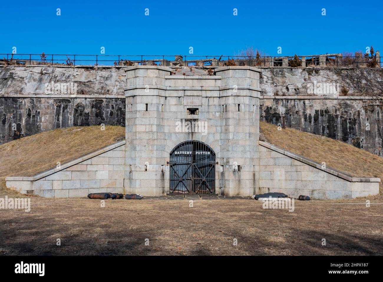 Battery Potter, Fort Hancock, Gateway National Recreational Area, New Jersey, USA Stockfoto