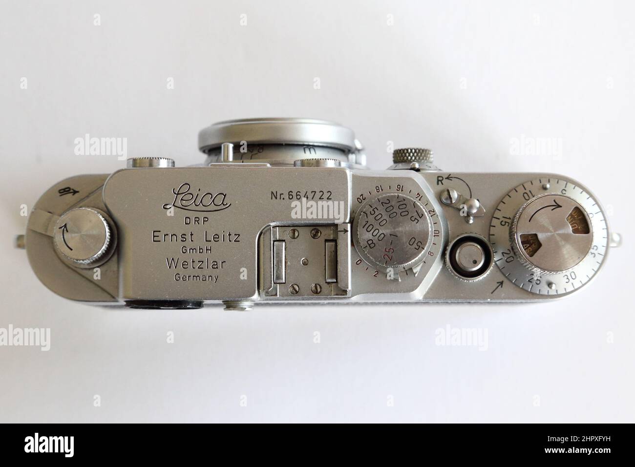 Eine klassische deutsche Leica IIIF, eine ideale Kamera für den Fotojournalismus Stockfoto