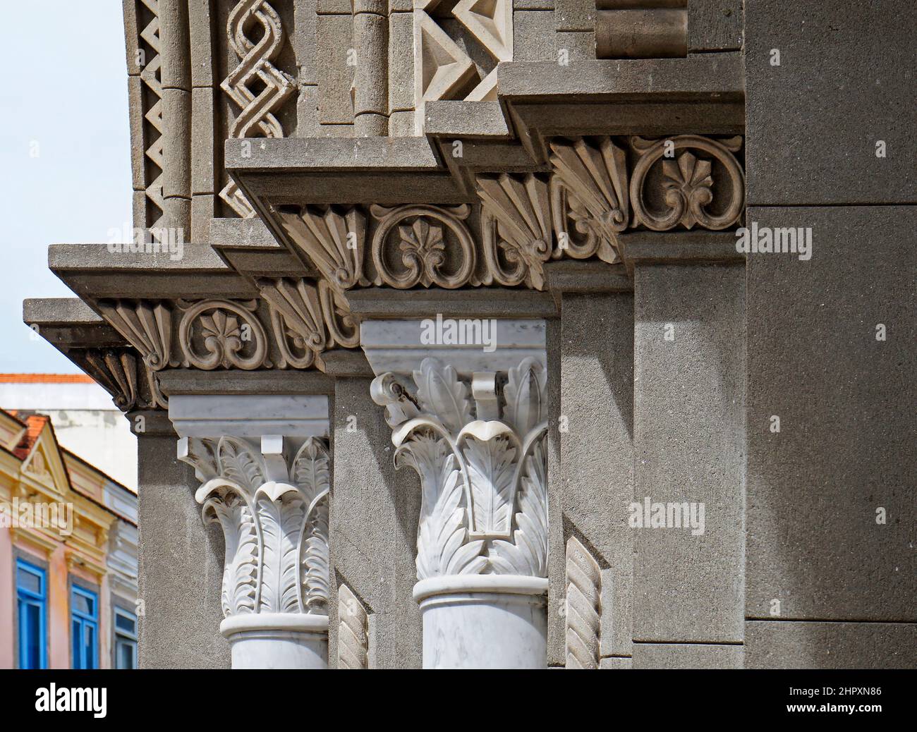 Kirchenhauptstädte Ornamente, Rio de Janeiro Stockfoto