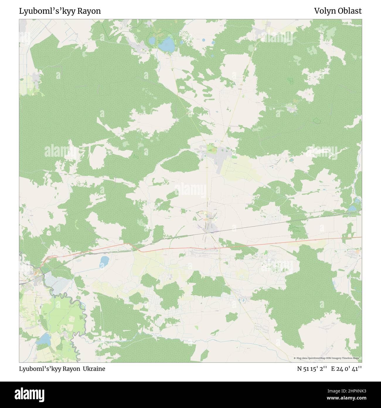 Lyuboml’s’kyy Rayon, Lyuboml’s’kyy Rayon, Ukraine, Wolyn Oblast, N 51 15' 2'', E 24 0' 41'', Karte, Timeless Map veröffentlicht im Jahr 2021. Reisende, Entdecker und Abenteurer wie Florence Nightingale, David Livingstone, Ernest Shackleton, Lewis and Clark und Sherlock Holmes haben sich bei der Planung von Reisen zu den entlegensten Ecken der Welt auf Karten verlassen.Timeless Maps kartiert die meisten Orte auf der Welt und zeigt die Verwirklichung großer Träume Stockfoto