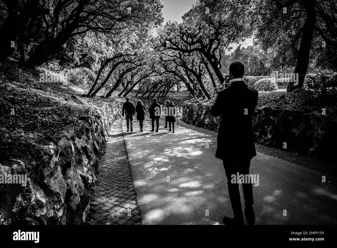 Die Gärten des Apostolischen Palastes, Sommerresidenz der Päpste, Castel Gandolfo, Italien Stockfoto