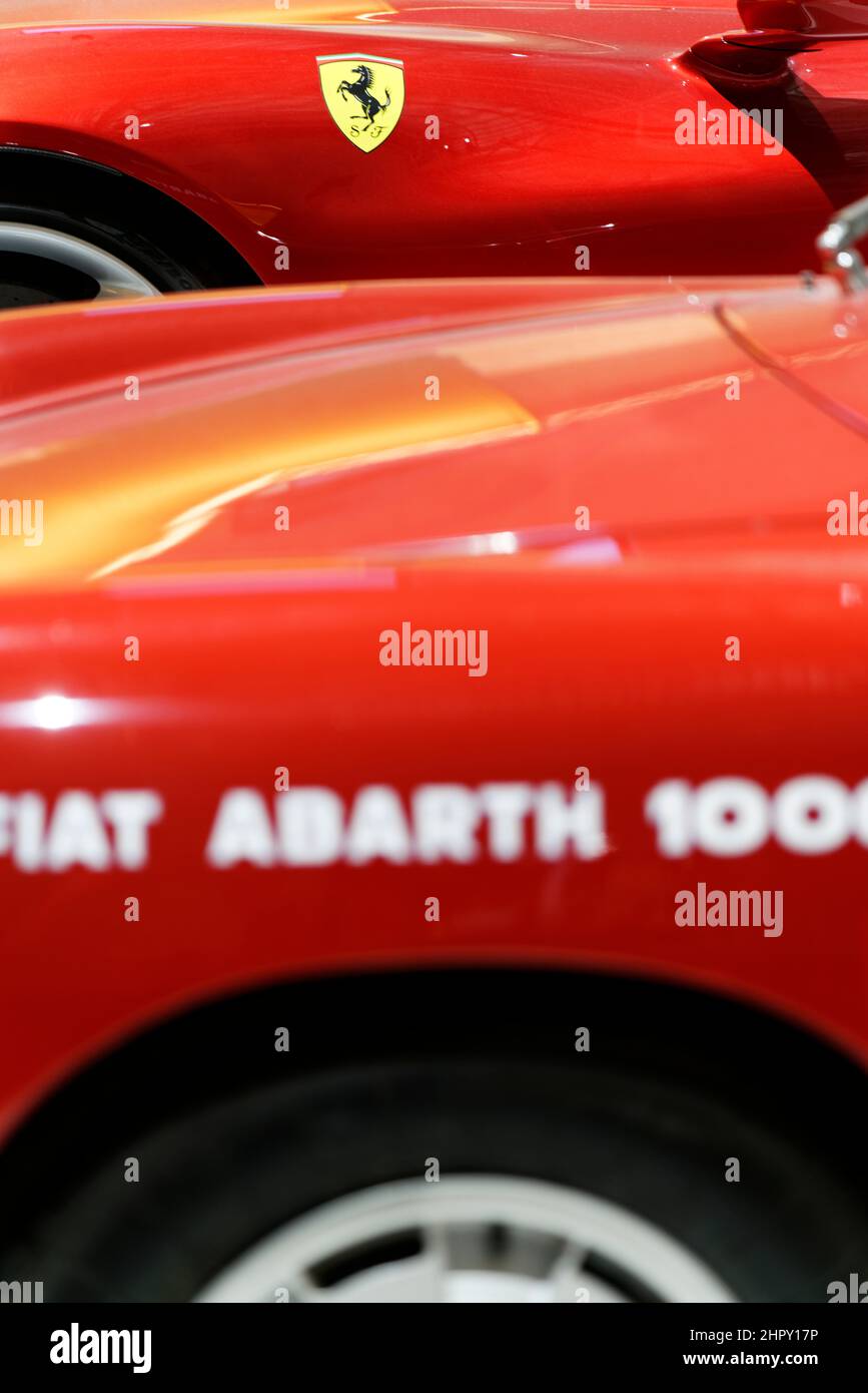 Ferrari Monza barchetta SP1, der exklusive Sportwagen, der mit dem Compasso d'Oro 2020 ausgezeichnet wurde, ADI Design Museum, Compasso d'Oro, Mailand, Lombardei, Italien, Stockfoto