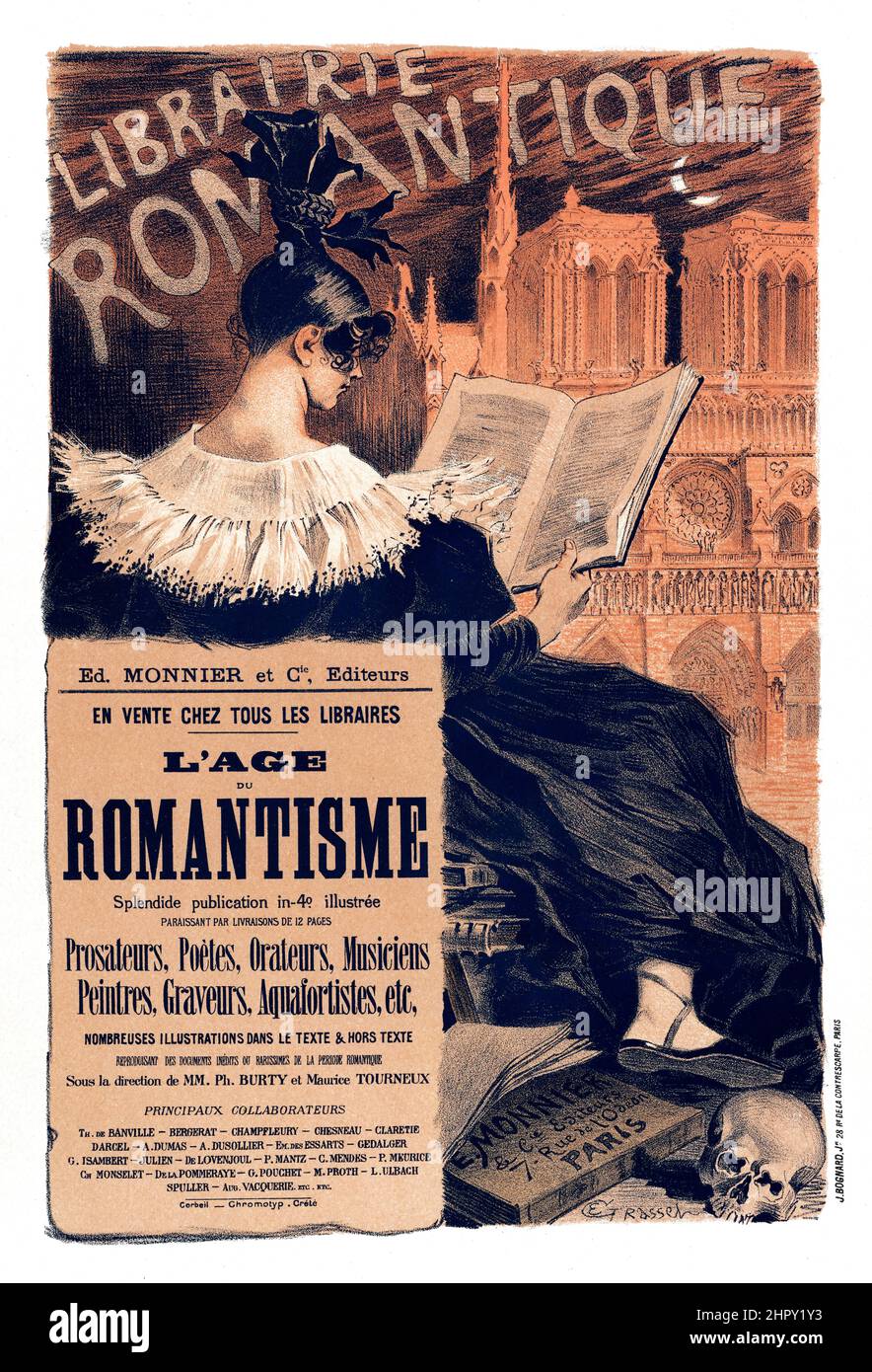 Maitres de l'affiche Band 1 - Platte 42 - Eugene Grasset - L'Age Romantik 1895 Stockfoto