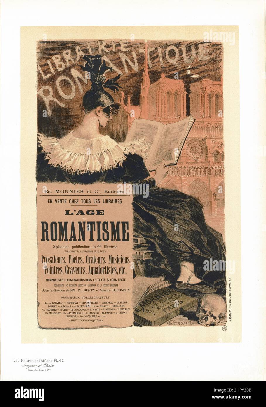 Maitres de l'affiche Band 1 - Platte 42 - Eugene Grasset - L'Age Romantik 1895 Stockfoto