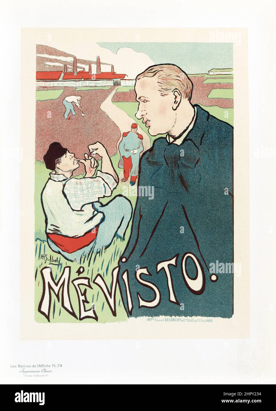 Maitres de l'affiche Band 2 - Platte 78 - Henri-Gabriel Ibels - Mevisto 1895 Stockfoto