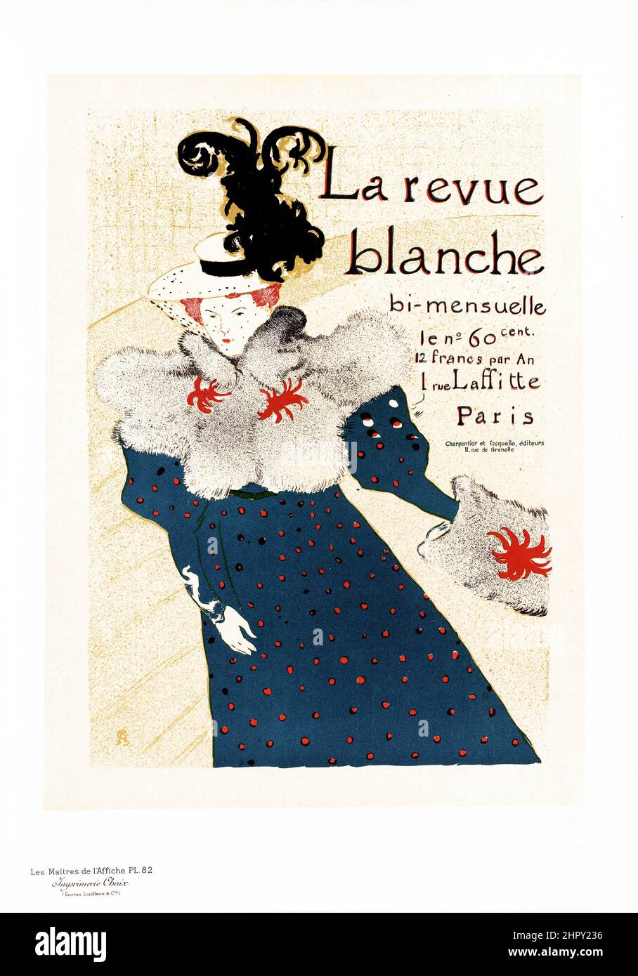 Maitres de l'affiche Band 2 - Platte 82 - Henri de Toulouse-Lautrec - La Revue Blanche 1895. Stockfoto