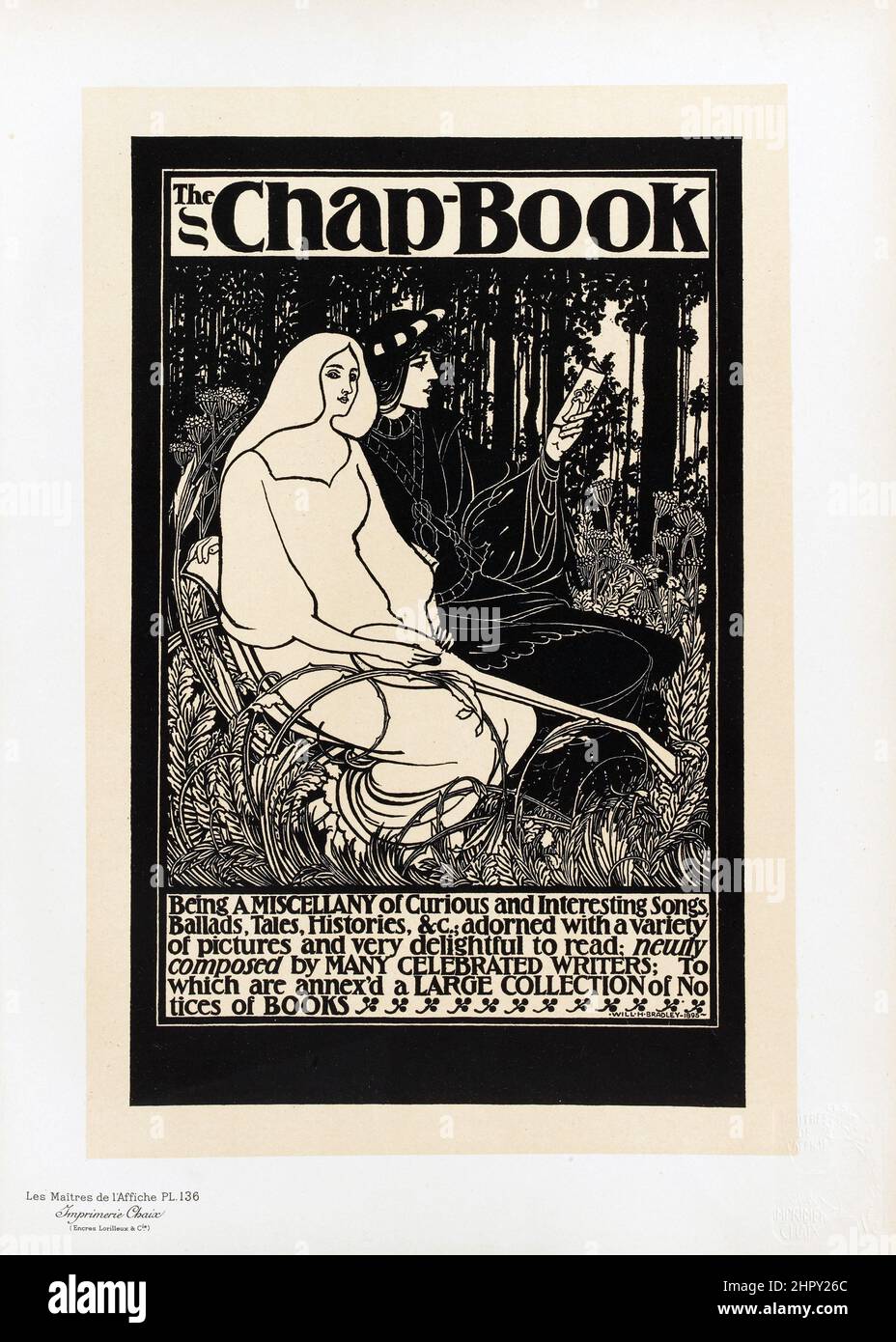 Maitres de l'affiche Band 3 - Platte 136 - William Bradley, 1895 - das CHAP-Buch. Stockfoto