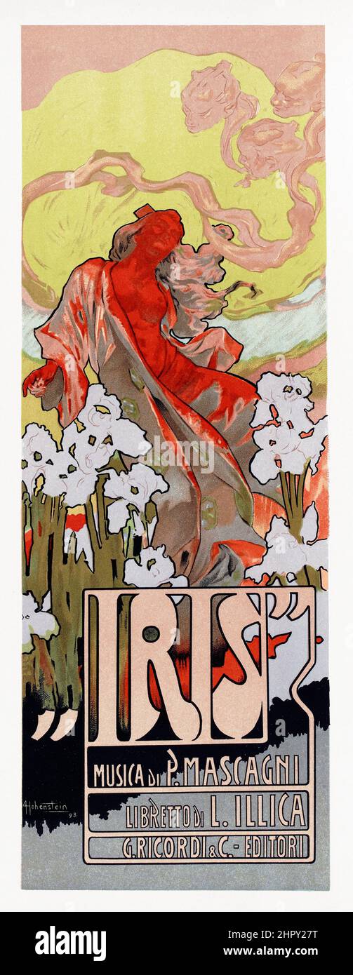 Maitres de l'affiche Band 4 - Platte 180 - Hohenstein - Iris, 1895 Stockfoto