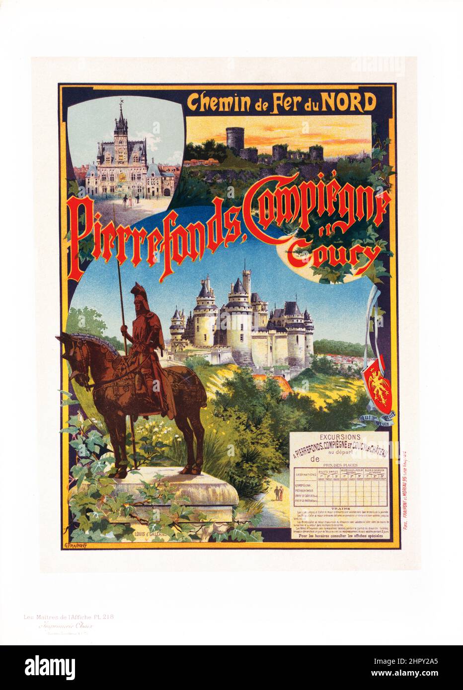 Maitres de l'affiche vol 5 - Platte 218 - Gustave Fraipont, c 1900. Stockfoto