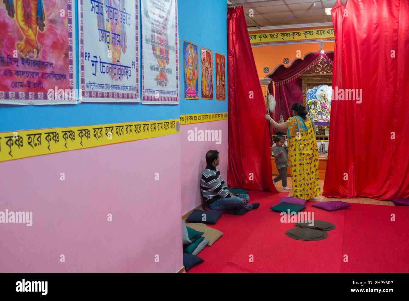 Rom, Italien 05/04/2016: Hom Hindu Mandir Tempel, Tor Pignattara. ©Andrea Sabbadini Stockfoto