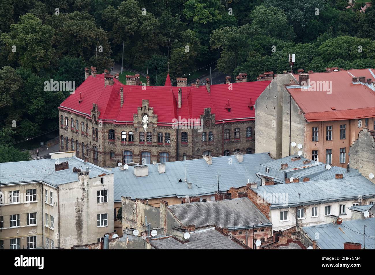 Panoramablick in lviv, Ukraine Stockfoto