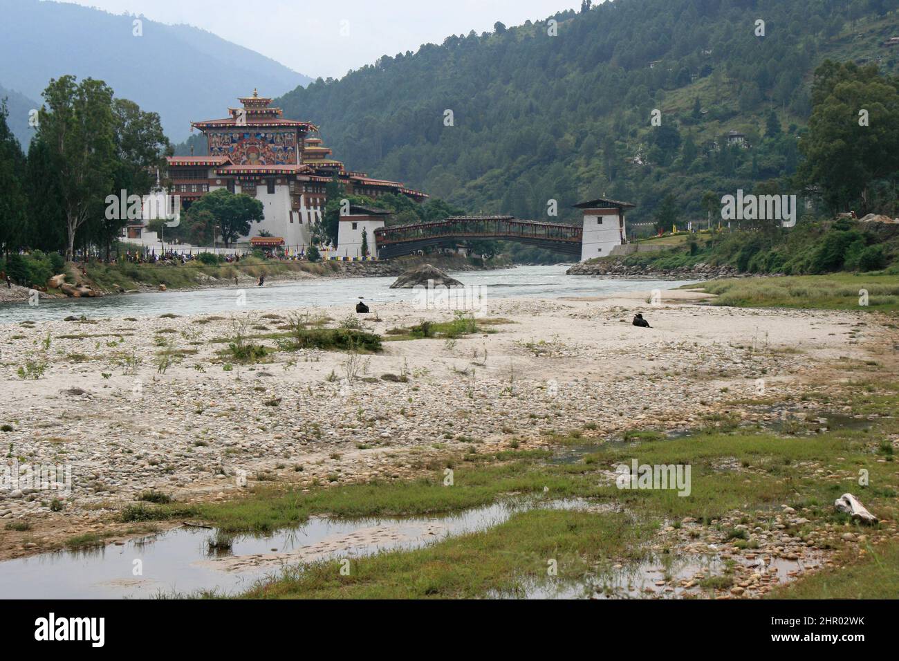 buddhistische Festung (Dzong) in punakha in bhutan Stockfoto