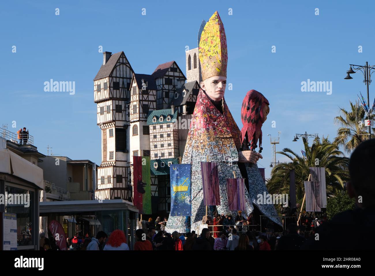 Fotos der Parade schwebt für den Karneval von viareggio, im Norden der toskana, in Italien. Stockfoto