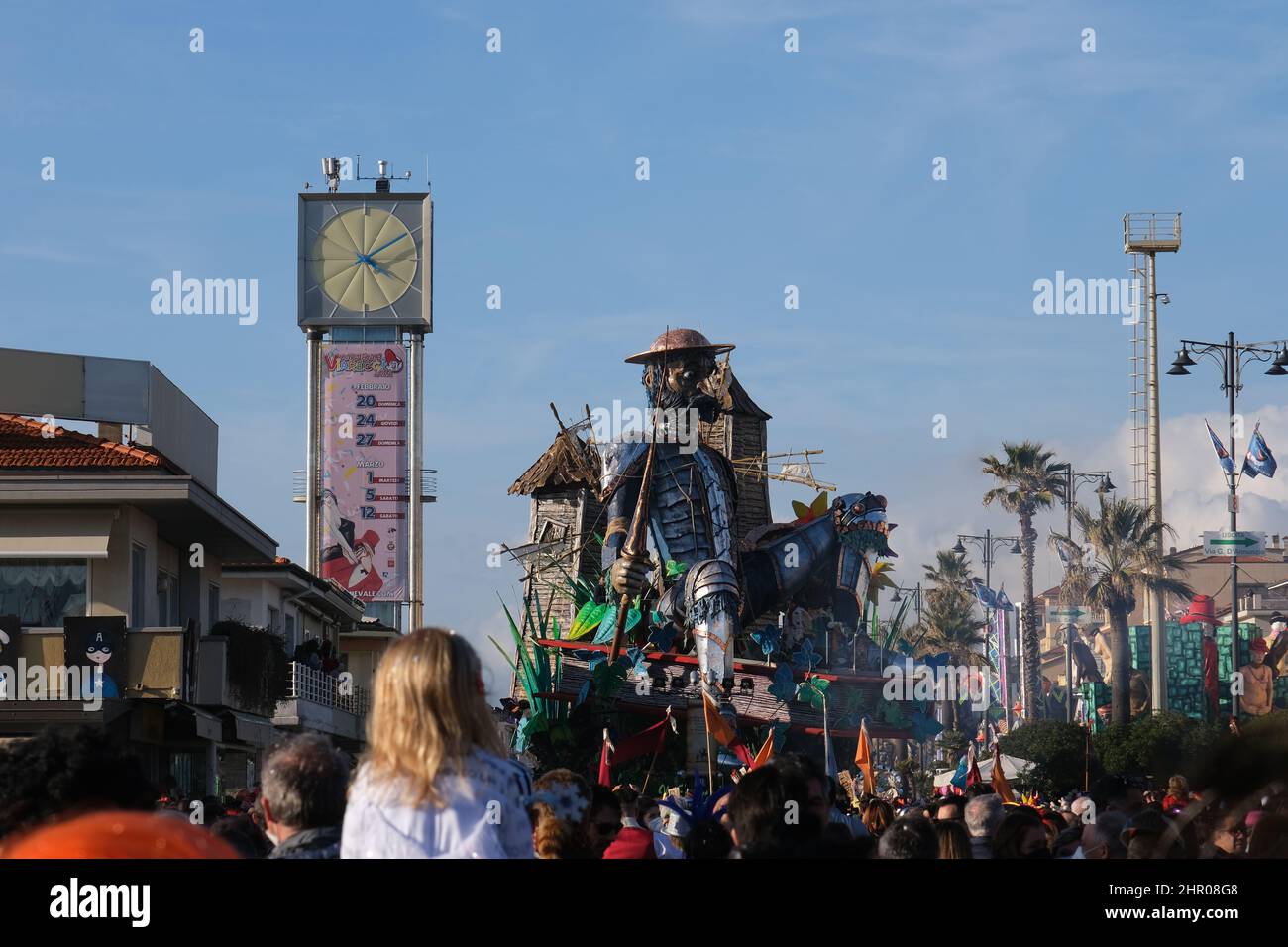 Fotos der Parade schwebt für den Karneval von viareggio, im Norden der toskana, in Italien. Stockfoto