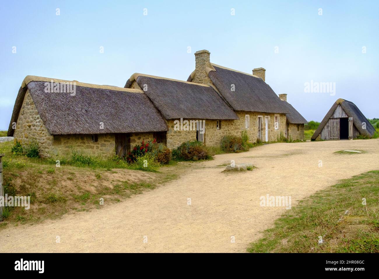 Reetdachhaus Stockfoto