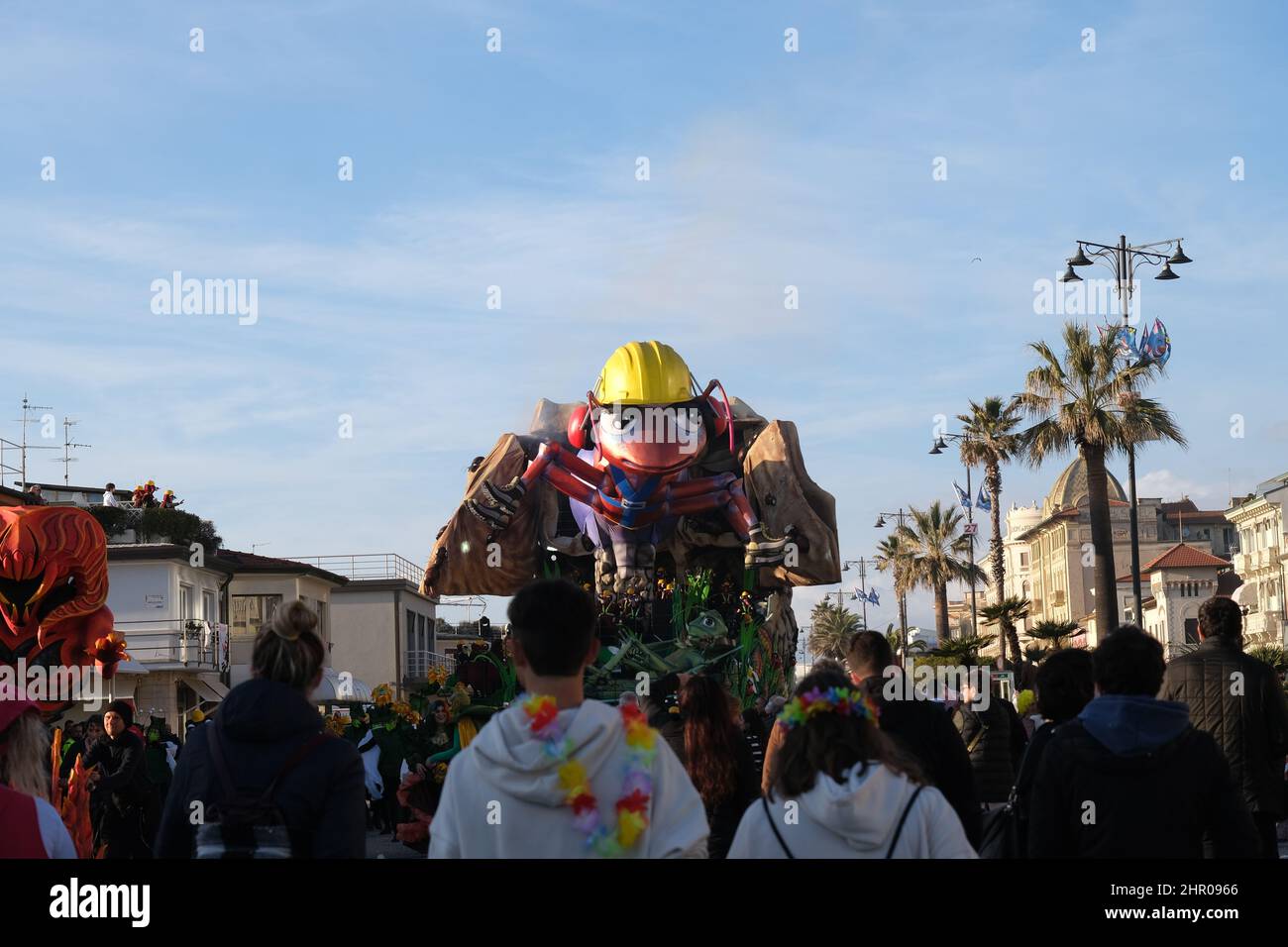 Fotos der Parade schwebt für den Karneval von viareggio, im Norden der toskana, in Italien. Stockfoto