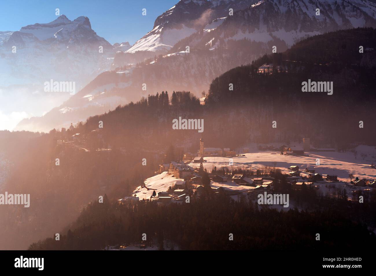 Seelisberg in den Schweizer alpen am Vierwaldstättersee, Schweiz Stockfoto