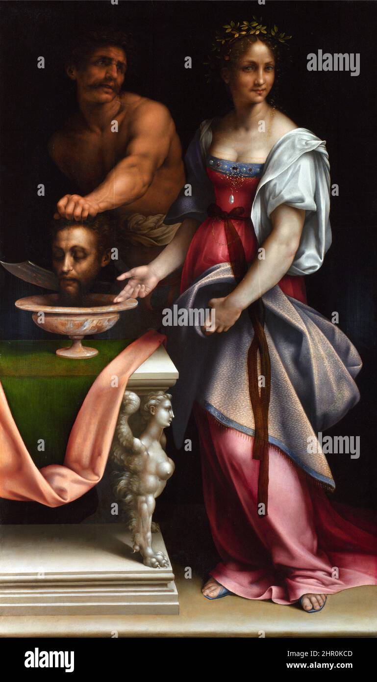 Salome des italienischen Renaissance-Künstlers Cesare da Sesto (1477–1523), Öl auf Pappel, 1510/1520 Stockfoto