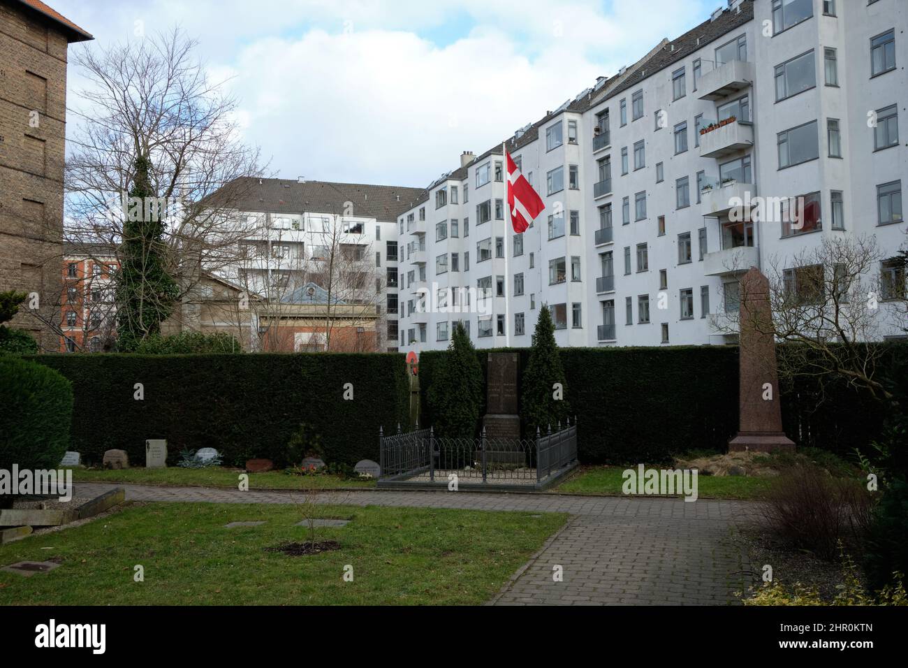 Garnisons kirkegård (Friedhof von Garnison), befindet sich in Kopenhagen, Dänemark. Stockfoto