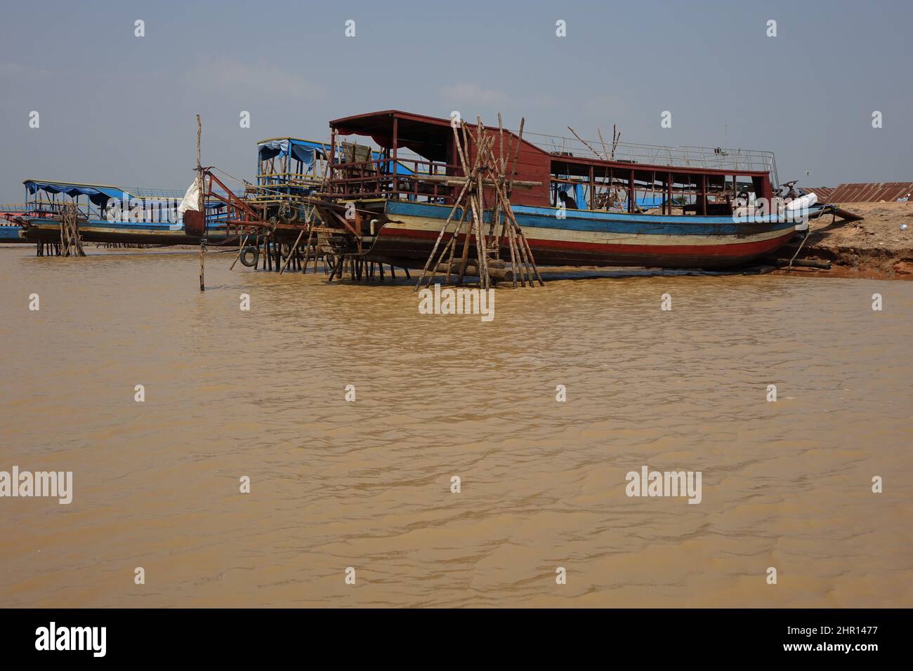 Schwimmendes Dorf am Tonle SAP See, Siem Reap, Kambodscha Stockfoto