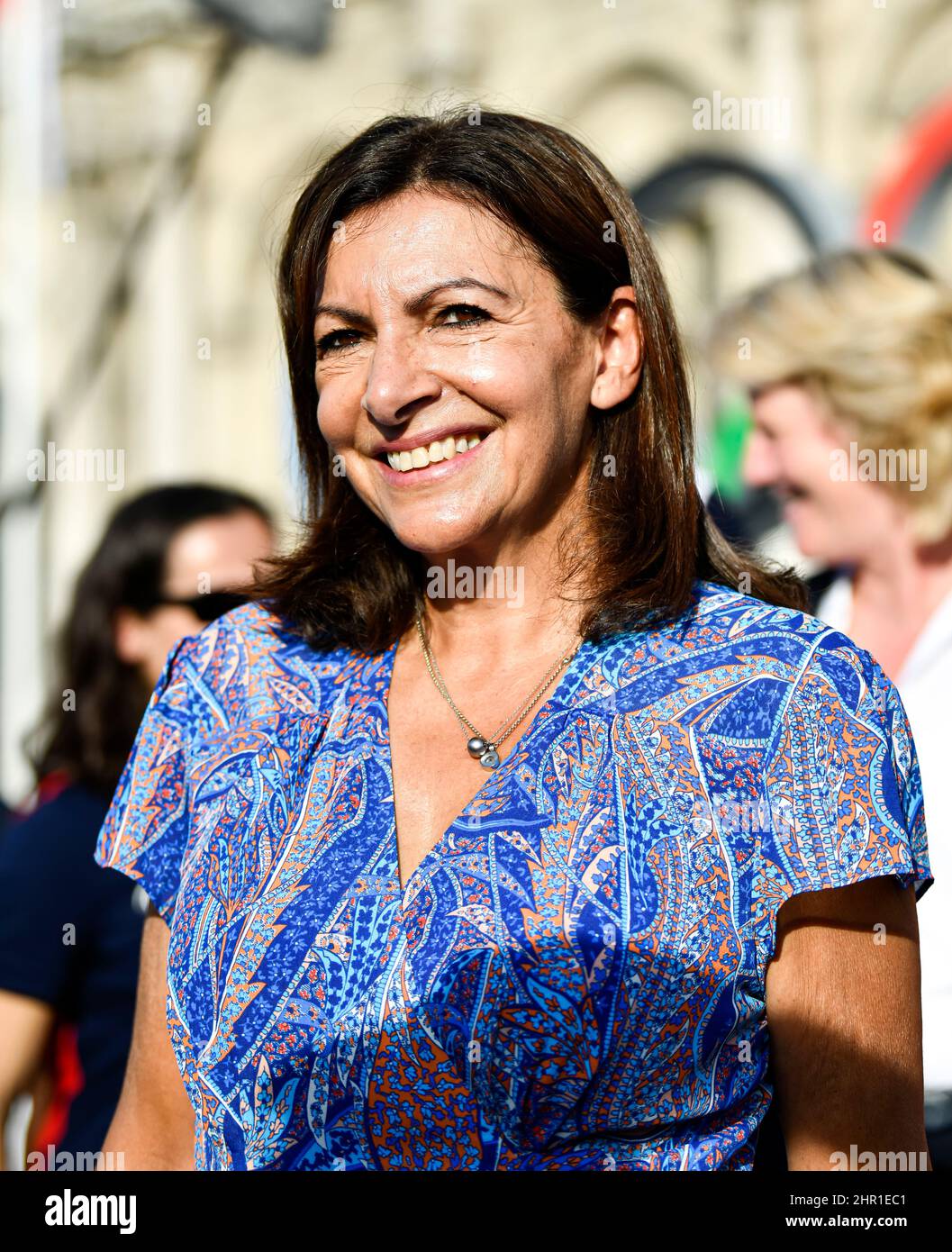 Anne Hidalgo, Bürgermeisterin von Paris, Kandidatin für die französischen Präsidentschaftswahlen 2022, im Hotel de Ville, Paris, Frankreich, am 6. September 2021. Stockfoto