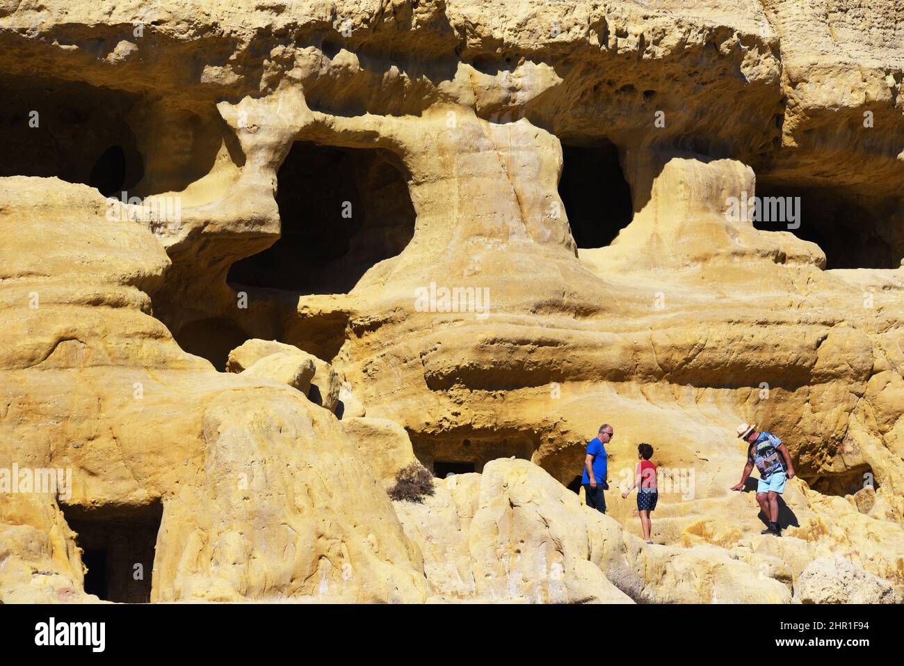 Die Höhlen von Matala, Griechenland, Kreta, Matala Stockfoto