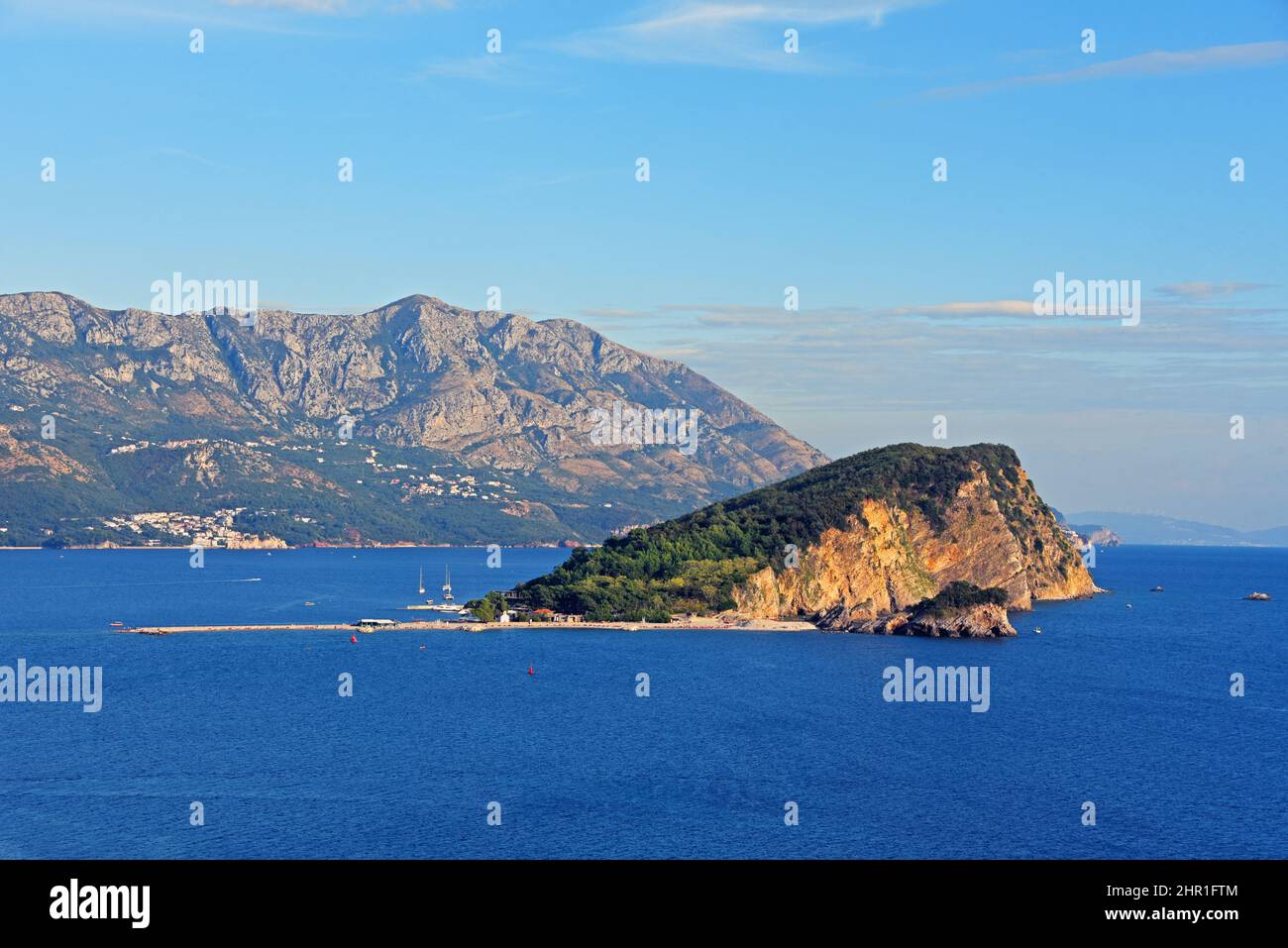 Insel Sveti Nikola, Montenegro, Budvar Stockfoto