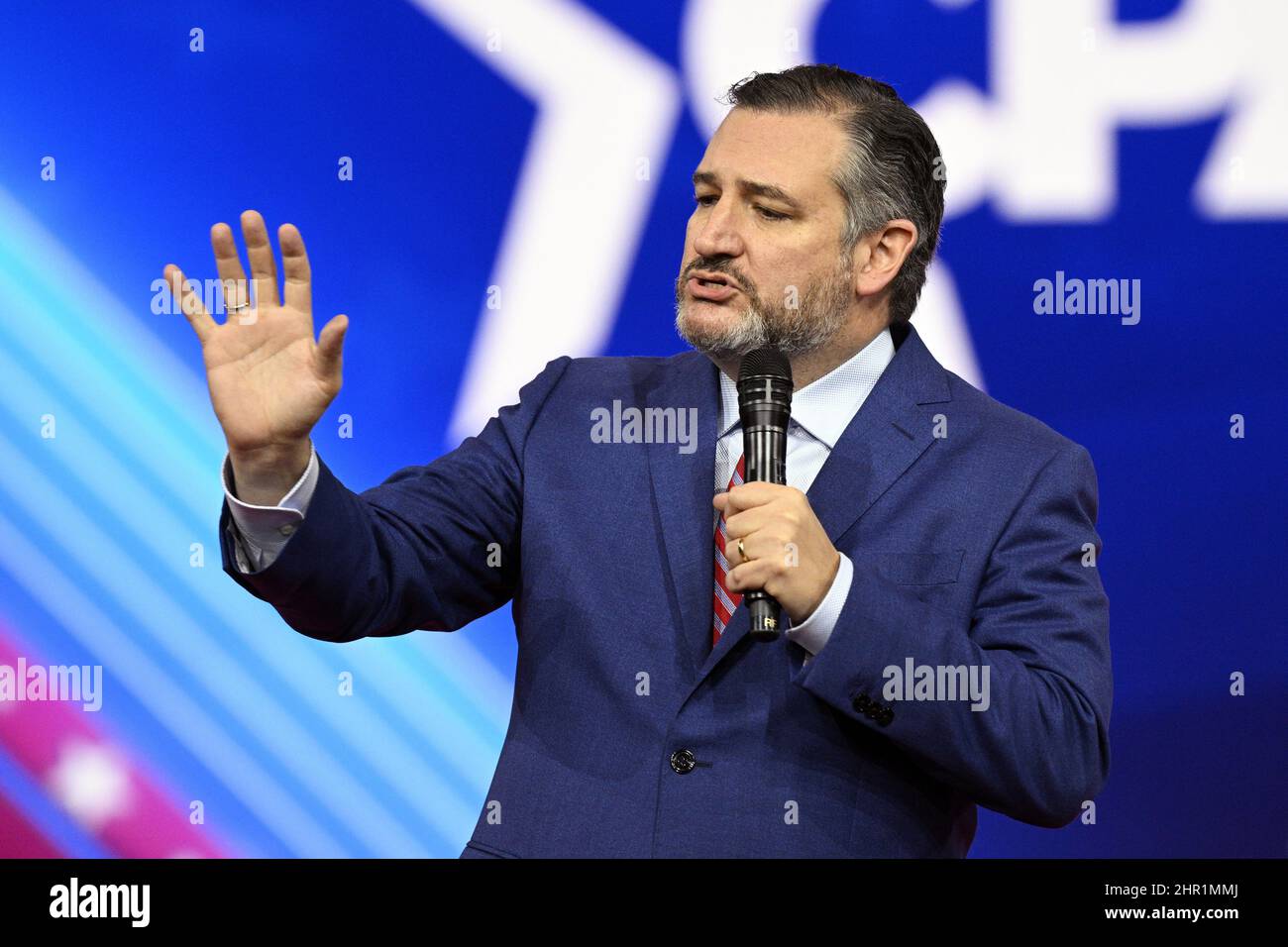 Senator Ted Cruz (Tx) spricht am Donnerstag, den 24. Februar 2022, auf der konservativen Politischen Aktionskonferenz (CPAC22) in Orlando, Florida. Foto von Joe Marino/UPI Credit: UPI/Alamy Live News Stockfoto