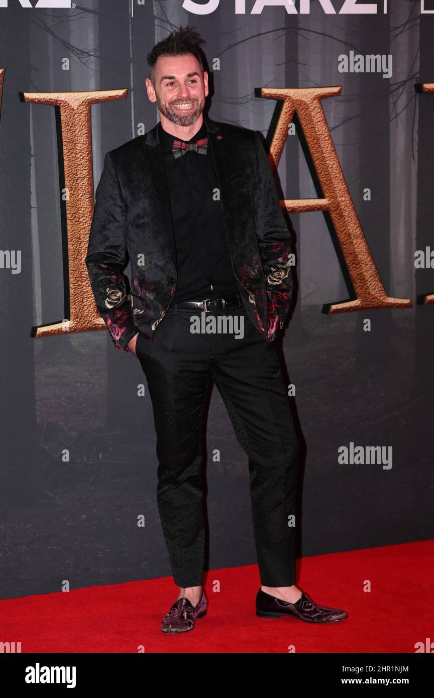 Brandstivers bei der „Outlander“-Staffel am 24th 2022. Februar werden sechs Premiere-Kostüme in der Royal Albert Hall, London, Großbritannien, gezeigt. Stockfoto