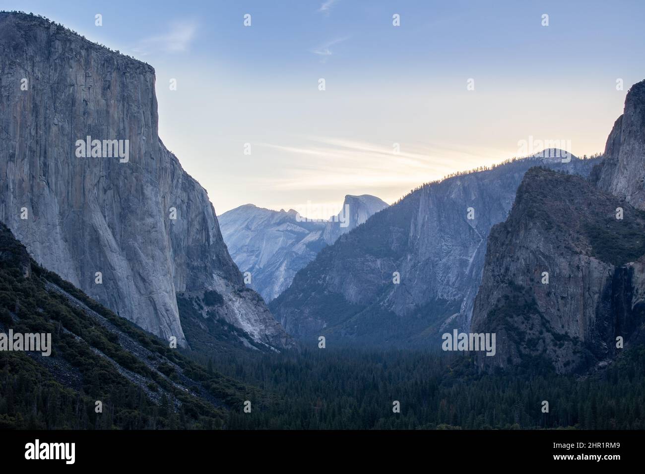 Yosemite-Nationalpark Tunnel View Stockfoto