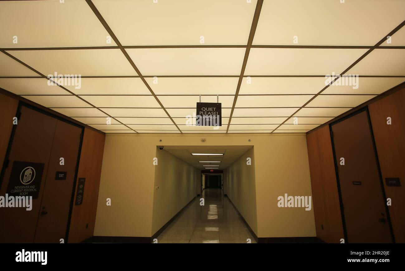 Das Büro im nationalen Archivgebäude. Eines der größten Archive an der Ostküste der usa. Stockfoto