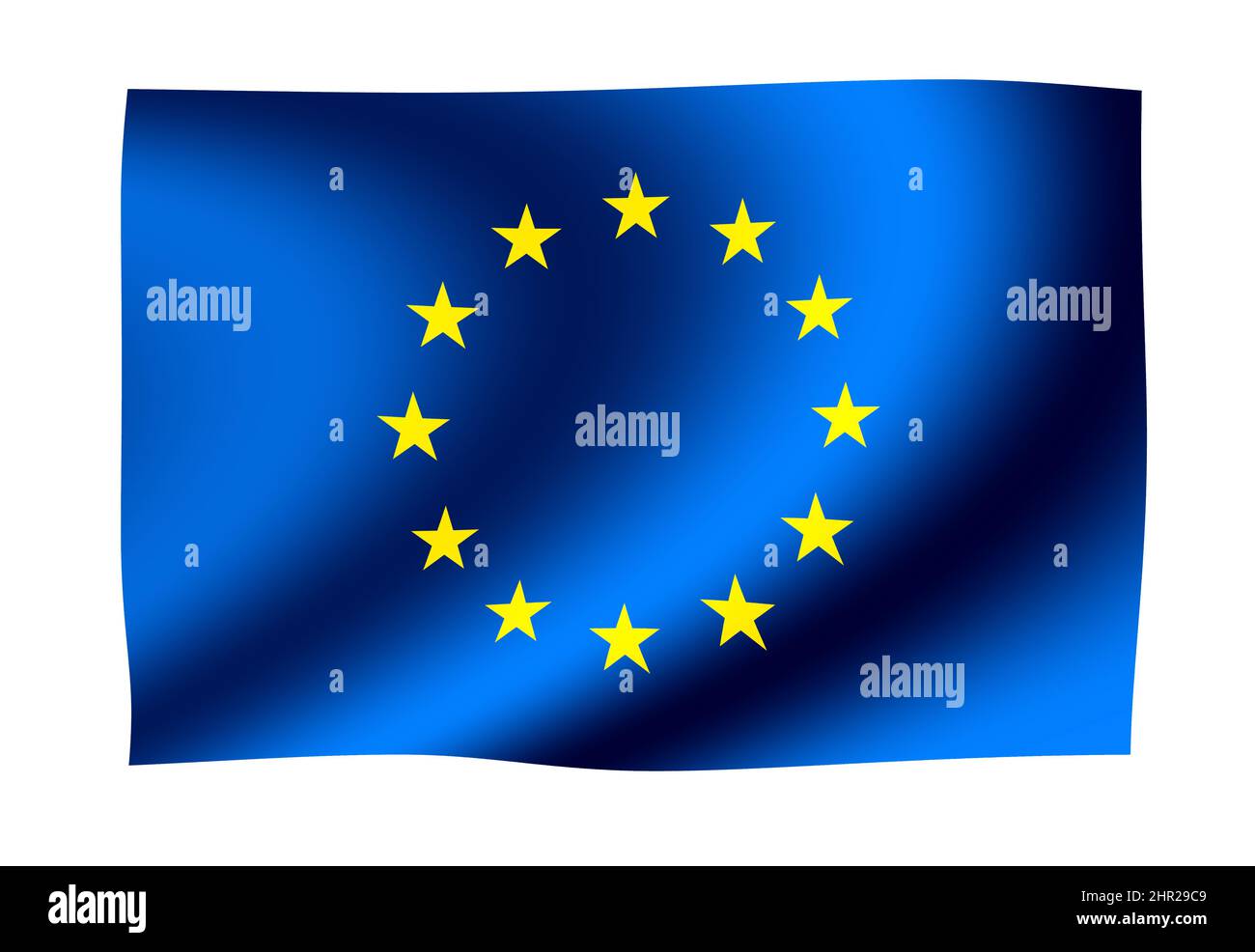 Abbildung der Flagge der EU (Europäische Union) Stockfoto