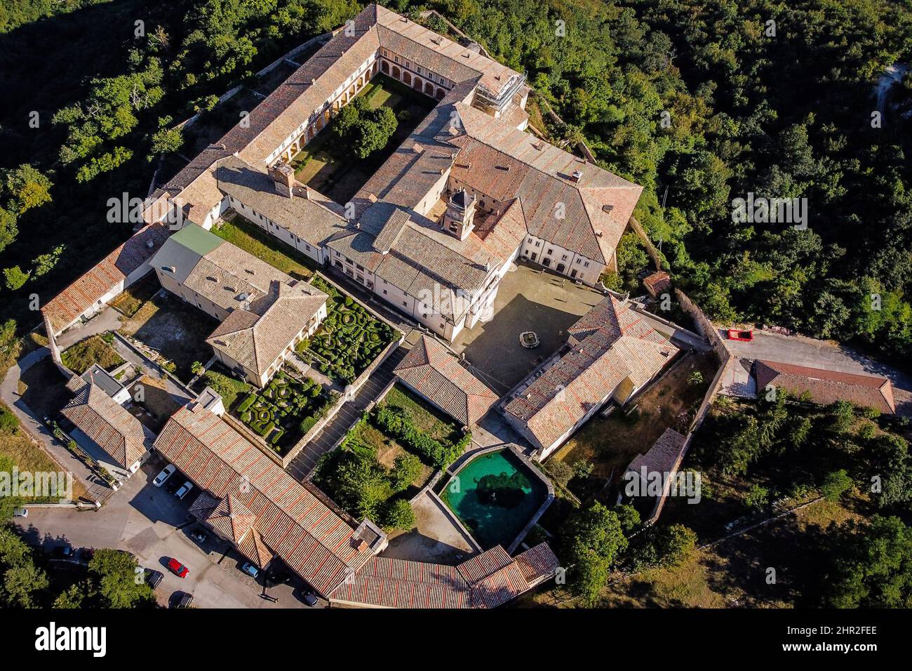 Italien, Latium, Collepardo, Certosa di Trisulti Stockfoto