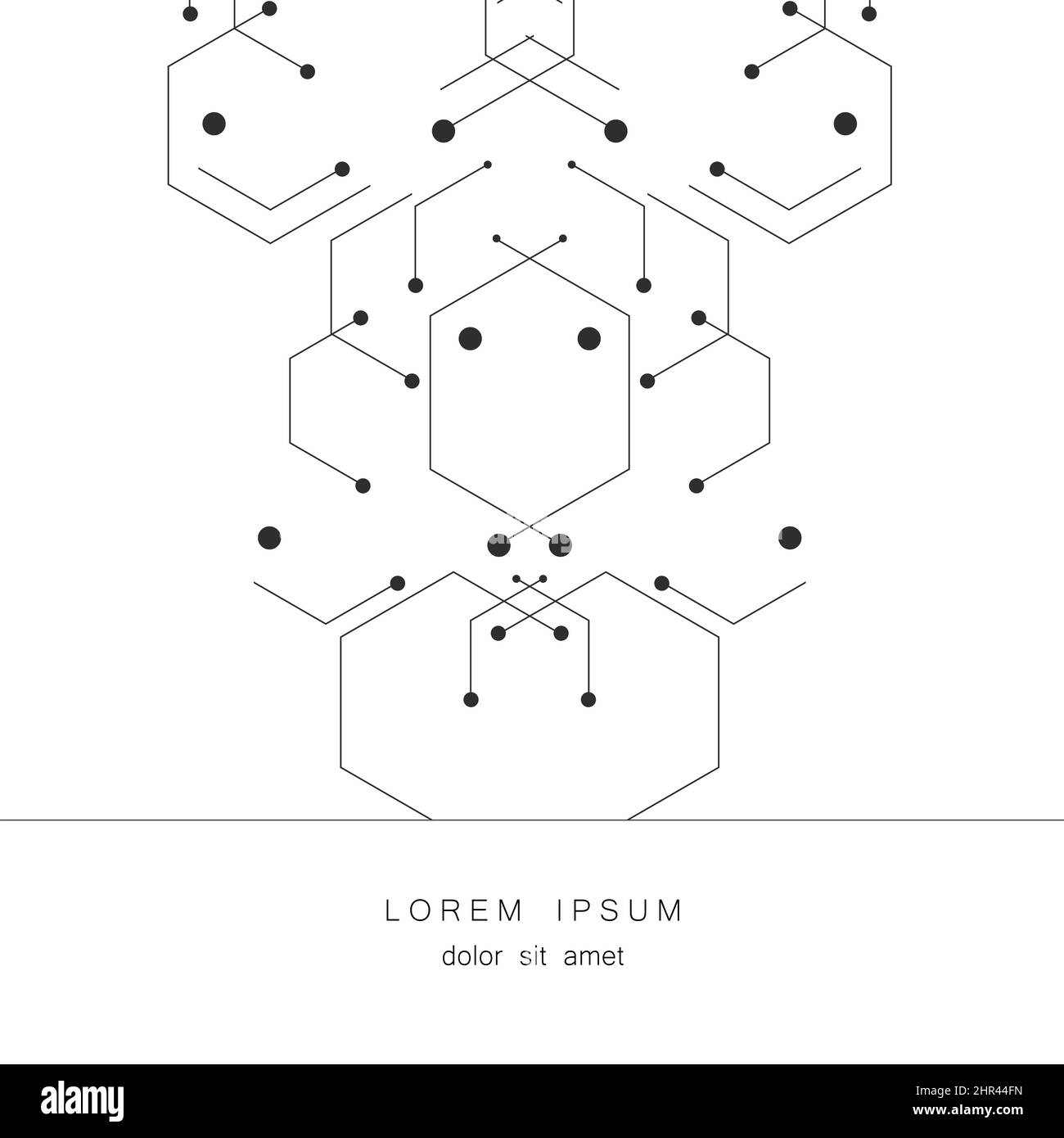 Hintergrund sechseckige geometrische Figuren. Technologie-Design für kreative Prozesse Stock Vektor