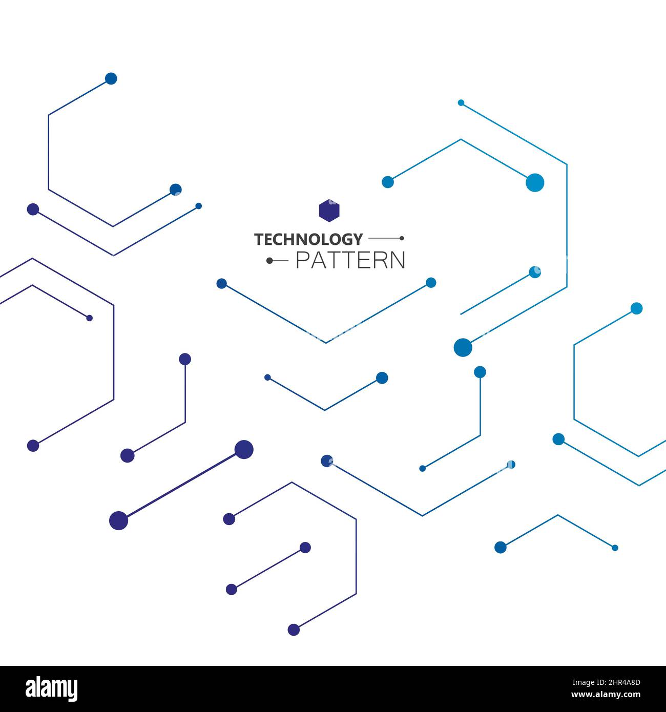 Hintergrund des molekularen Strukturmusters. Vector-Technologie-Design Stock Vektor