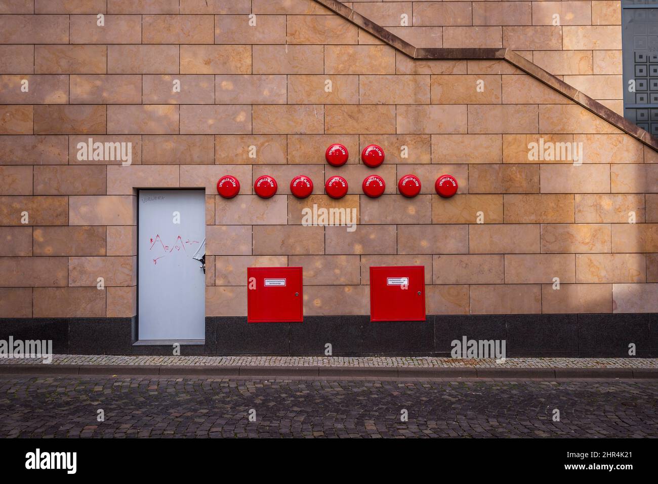 Einkaufszentrum-Sprinkleranlage in Deutschland Stockfoto