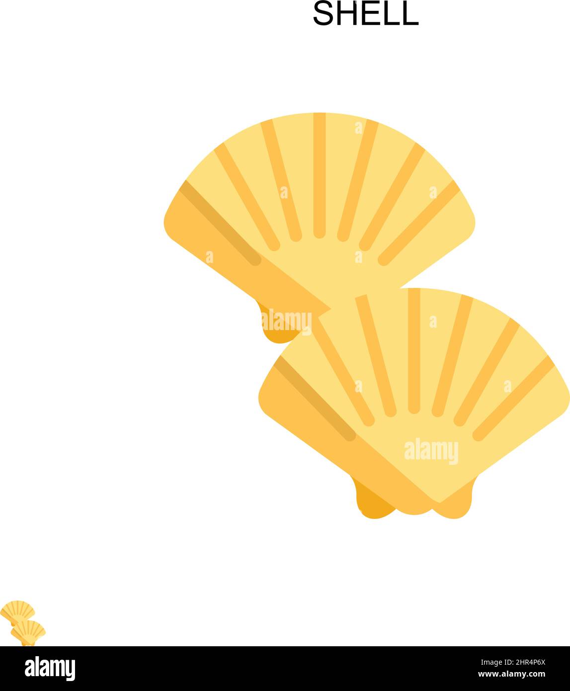 Einfaches Vektorsymbol der Shell. Illustration Symbol Design-Vorlage für Web mobile UI-Element. Stock Vektor